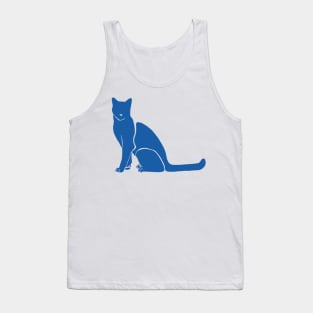 Matisse's Cat Var. 2 in Blue Tank Top